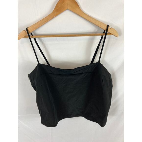 NWT VERO MODA Giana Woven Crop Cami In Black size XL - Picture 3 of 5